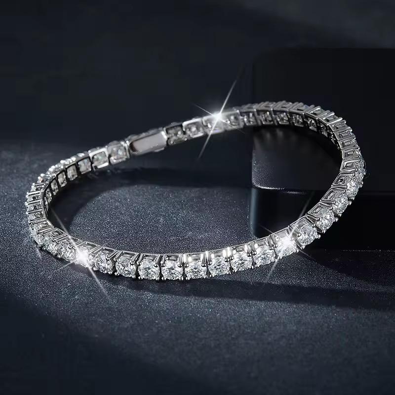 Diamond Tennis Bracelet With Led Light Box