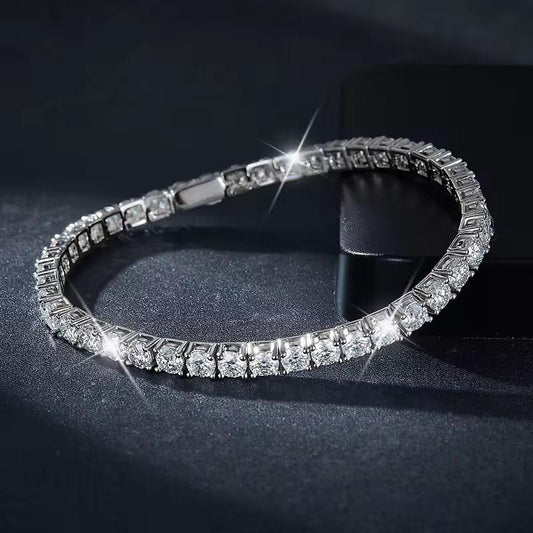 Diamond Tennis Bracelet With Led Light Box