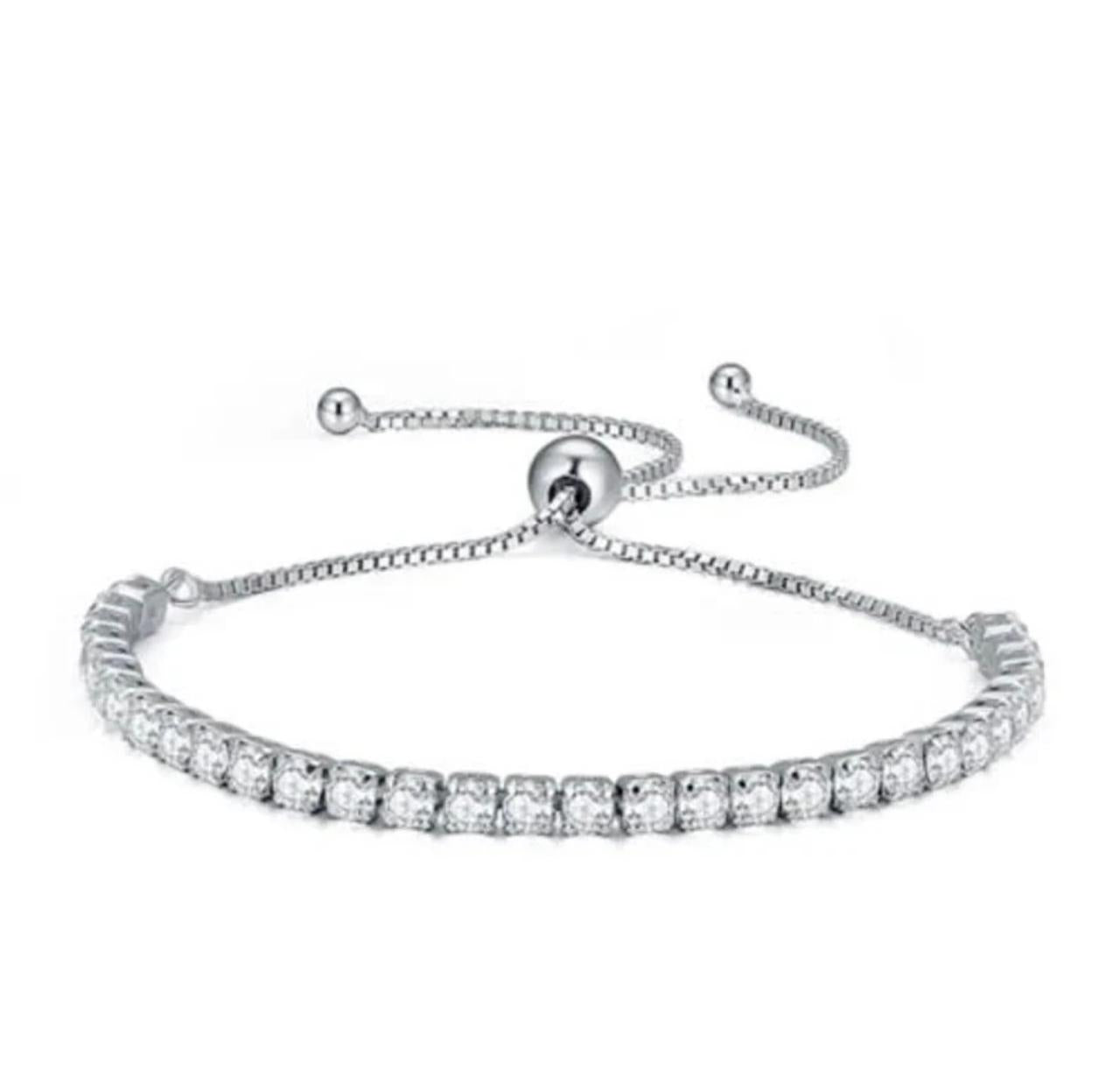 Adjustable Tennis Bracelet With Important Box