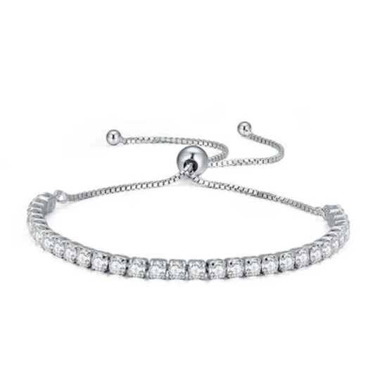 Adjustable Tennis Bracelet With Important Box