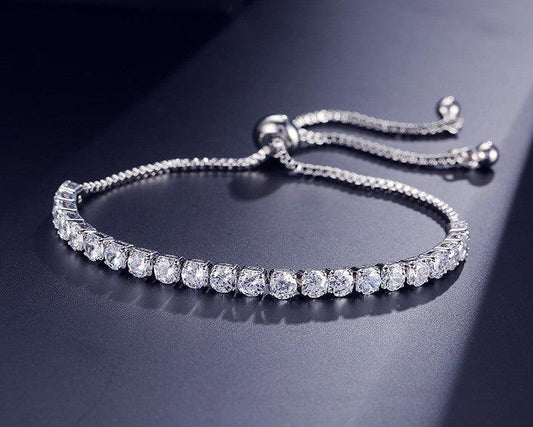 Adjustable Tennis Bracelet With Important Box